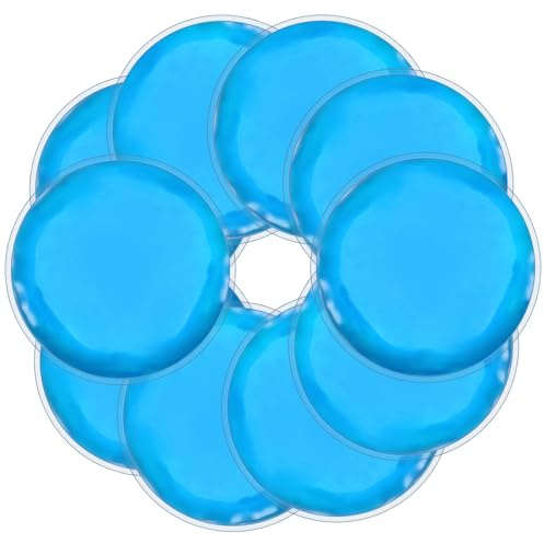 umorismo 10 Pcs Small Ice Packs Hot Cold Compress Reusable Ice Packs Gel Pads for Lunch Box,Beauty,Teeth,Relief,Eye(Diameter 11CM)