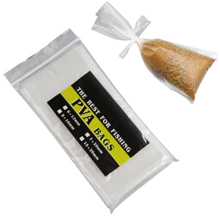 PVA Bag Refill - Carp Fishing PVA Bag Loader | 50pc Dissolve Water Soluble PVA Bags | PVA Bags Fishing Kit | PVA Bags Carp Fishing | Bag Loader for Fishing Bait Fishing Accessories Tackle