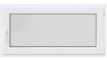 vidaXL RISOR Tilt&Turn Basement Window - 120x60 cm White PVC, Double Thermal Glazing, Ideal for Ventilation & Leak Protection in Basements, Garages, Sheds