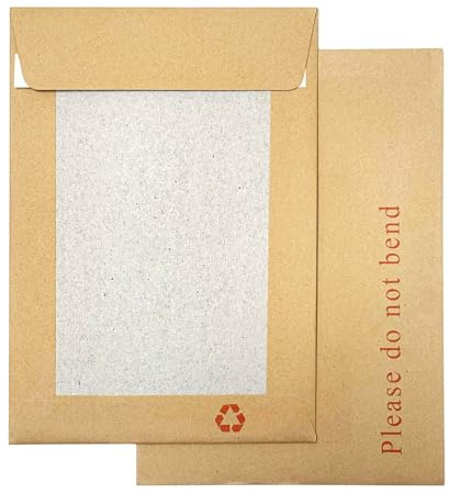 Double Dragon 20-Pack A4 C4 Manilla Hard Board Backed Envelopes | 324mm x 229mm | 'Please Do Not Bend' Printed | Padded & Tamper-Proof | Self-Seal Closure