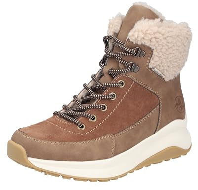 Rieker Bottes à lacets pour femme Z0920 - Marron - Taille 37 EU, marron, 37 EU