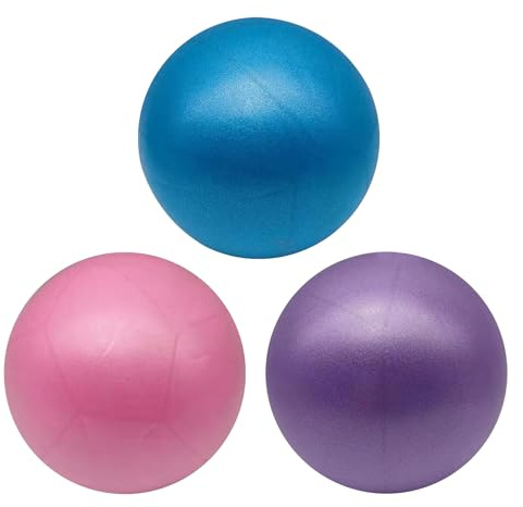 Generisch Weicher Pilates-Ball | 15cm Gymnastikball | 3 Stück Klein Yoga Ball | rutschfest Design Kompakter Aufblasbarer Trainingsball Für Yoga, Pilate, Balance, Physiotherapie, Stretching