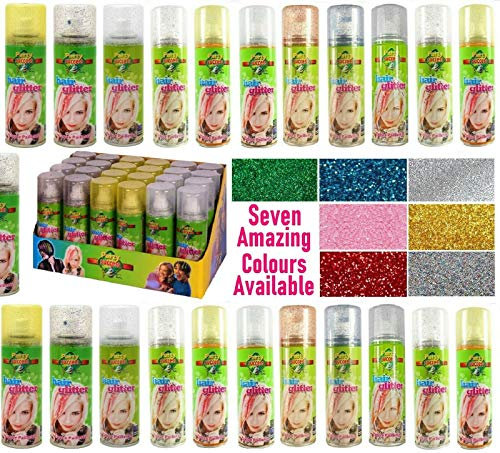 Party Success Temporary Hair Glitter Colour Spray Wash Out Glitter Spray 125ml (Glitter Blue)