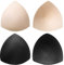BBTO 2 Pairs Bra Pads Bikini Inserts Removable Sports Bra Padding Replacement Triangle Shape Insert Comfortable Breathable(5.12 x 5.31 Inches,Black, Beige)