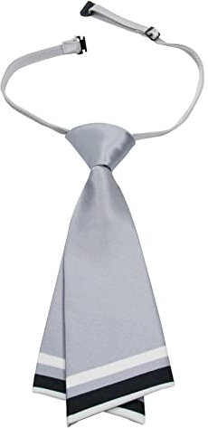 Mantieqingway Damen-Krawatte, verstellbar, gestreift, vorbindbar, silber, Medium