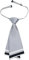 Mantieqingway Damen-Krawatte, verstellbar, gestreift, vorbindbar, silber, Medium