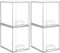 Vtopmart 4 Pack Clear Stackable Storage Drawers,7.6 H Plastic Organizers Bins for Skincare, Bathroom Supplies,Ideal for Cabinet,Under Sink,Vanity,Kitchen,Pantry Organization