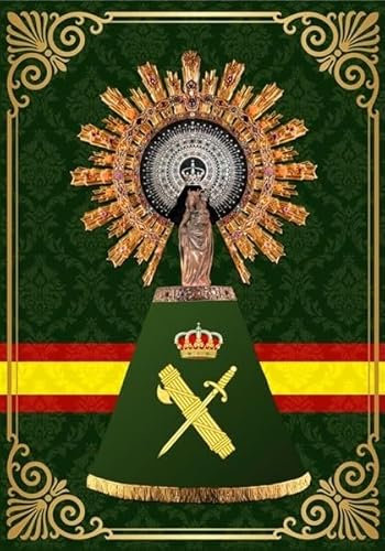 Balconera de la Guardia Civil | Colgadura Virgen del Pilar Patrona Guardia Civil con su Manto | 70×100 cm. | Ancestrad