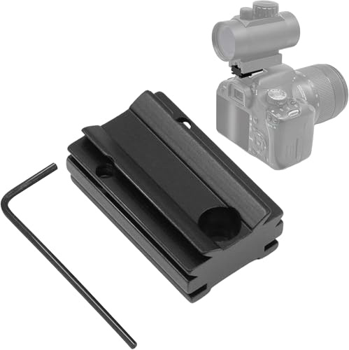 Tydeux Black Plate for The Flash Shoe of DSLR Cameras - Mount The 1X40RD Reflex Red Green Dot Sight to DSLR Cameras