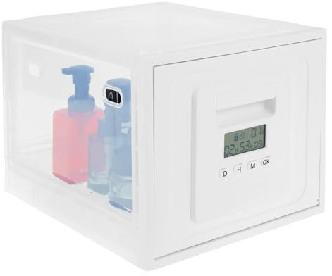 KTCINA Timed Lock Box, 13.8L Large Lockable Storage Box with Timer Locking Storage Container Medication Lockable Container Food Safe Locking Boxes for Medicine, Food, Phone, Office Documents Safety
