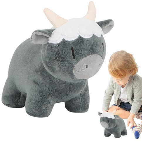 Plüsch-Hochlandkuh,Plüsch-Hochlandkuh-Tier - Plüsch Highland Kuh Tier Kuscheltier - Kuscheliges Spielzeugtier für und Mädchen, Sofa- und Bettdekoration für Kinderzimmer, Wohnzimmer, Schlafsaal