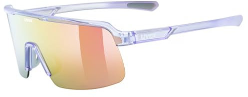 uvex dyrt - Sportbrille für Damen und Herren - großes Sichtfeld - 100% UVA-, B, C Schutz - mirror - transparent purple/red mirror - one size
