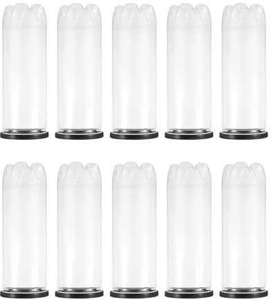 HOMOCONO 10 St Transparent PVC Tennisbollrör Portabel Tennisbollplockare och Förvaringsrör med Täta Lock Slitstark och Dammtät Tennis Golfbollshållare för Träning och Hemmaanvändning