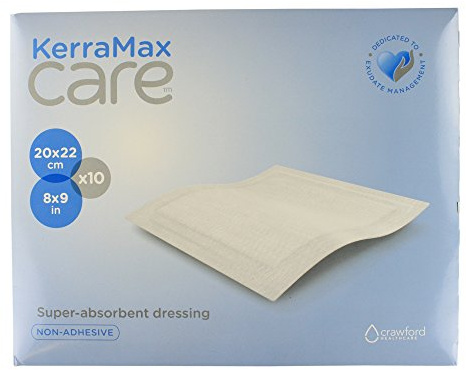 KerraMax Care 8x9 Super Absorbent Wound Dressing (PRD500-240) – Absorbs Exudate and Isolates it, Preventing Leaks or Drips for Improved Patient Comfort and Wound Care Treatment (Box of 10)