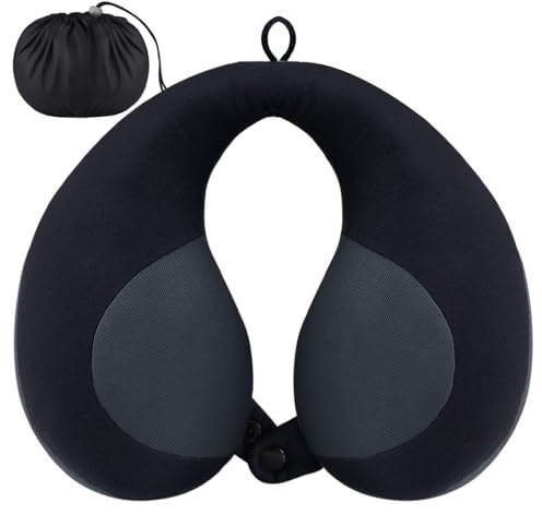 INFANZIA Kids Chin Supporting Travel Neck Pillow, Helps Support Head and Neck, Comfortably Designed for Head, Neck, and Chin Support - Ideal for Toddlers and Children,Black