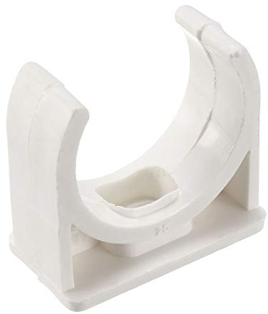 sourcing map PVC Water Pipe 25mm Clamps Clips, Fit for 25mm OD TV Trays Tubing Hose Hanger Support Pex Tubing, 20Pcs