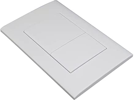 Wunderbad Drückerplatte Kompatibel mit Geberit Duofix Sigma/Delta/BASIC Betätigungsplatte für 2 Mengenspülung (Weiß Matt)