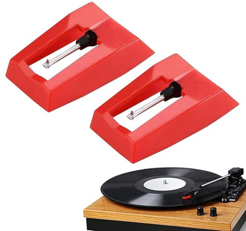 2 Stück Plattenspieler Nadel,Ersatznadel Für Plattenspieler,Nadel Plattenspieler,Diamant Stylus Ersatz,Austausch Plattenspieler Universal Stylus,Schallplatten Nadel,Für Schallplattenspieler,Phonograph