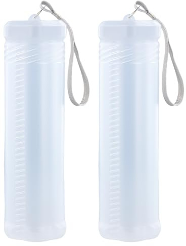 Hoxfly Portapennelli in Plastica, 2 Pezzi Astuccio per Pennelli Allungabile, Tubo di Supporto Trasparente, Organizer per Pennelli Penne Contenitore per Matite, Contenitore a Matita per Penne, Pastelli
