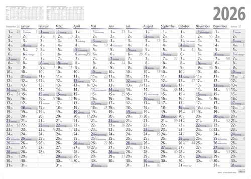 2026 ADINA Plakatkalender Wandkalender A1 84x60cm Lieferung: gefaltet
