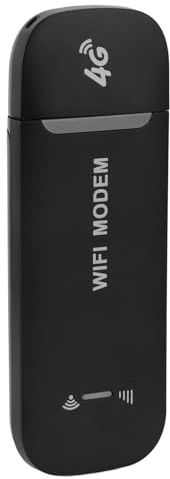 Dilwe 4G USB Portable WiFi Hotspot 4G LTE USB Modem Travel Router med WPA WPA2 -kryptering för Upp Till 10 Enheter Plug and Play (Svart)
