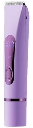 Rasoio da Donna, Rifinitore a Doppia Testina, per Zona Pubica e Sopracciglia, Ricaricabile tramite USB, Impermeabile, Adatto per Zona Bikini, Gambe, Ascelle e Peli del Naso, Viola