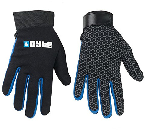 BYTE SKINFIT HOCKEY GLOVE BLACK BLUE (MEDIUM)