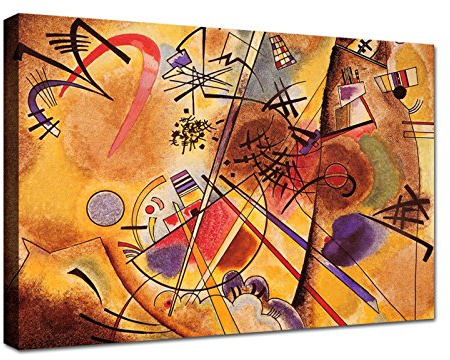canvashop Quadro Kandinsky Small dream in red Cm 100X70 Stampa Su Tela Canvas Da Parete Quadri Moderni Soggiorno Camera Da Letto