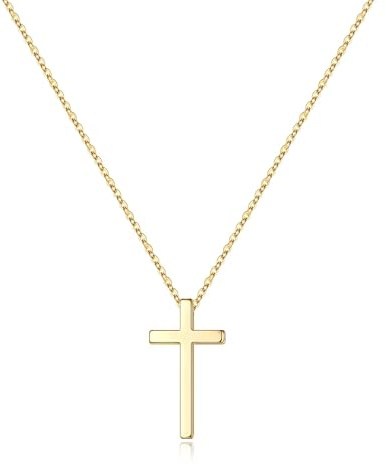 M MOOHAM Cross Pendant Necklace for Women Girls, Dainty Gold Small Tiny Cross Necklace for Women Girls, Easter Religious Christian Confirmation Baptism Gifts for Teenage Girl Jewelry