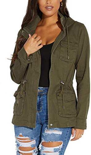 SheKiss Casual Jackets for Women Fall Lightweight