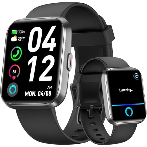 Fitpolo Smartwatch Herren mit Telefonfunktion, 1.8'' Alexa eingebaute Fitnessuhr Damen mit IP68 Wasserdicht,110+ Sportmodi Schrittzähler Uhr Damen mit Herzfrequenz/SpO2/Schlafmonitor, für Android&iOS
