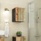 KLYEON Bad-Wandschrank 38x33x48 cm Altholz Massiv,Wandschrank aus massivem Altholz mit Stauraum für das Badezimmer