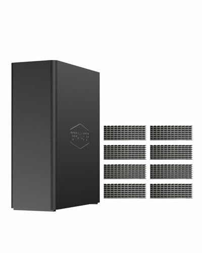 TERRAMASTER F8 SSD Plus NAS - 8Bay All SSD NAS Storage Core i3 8-Core 8-Thread CPU, 16GB DDR5 RAM, 10GbE Port, 8 Heat Sinks Included, Palm-Sized Network Attached Storage Peak Performance (Diskless)