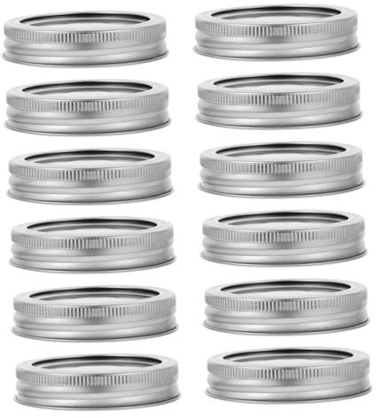 Mikinona Lot De 12 Couvercles De Bocaux Pratiques Étanches Et Faciles À Utiliser