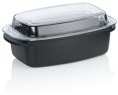 kela Cocotte avec couvercle 4,5 litres ATURA, cocotte rectangulaire adaptée à l'induction, convient au four, fonte d'aluminium à revêtement céramique, sans PFAS