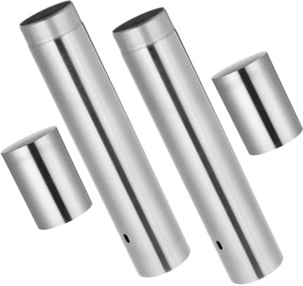 HEMOTON 2pezzi Tubo Acciaio Inossidabile Per Spiedini Scatola Di Stoccaggio Per Bbq e Appetizer Per Grigliate All Aperto Di Design Elegante e Leggero