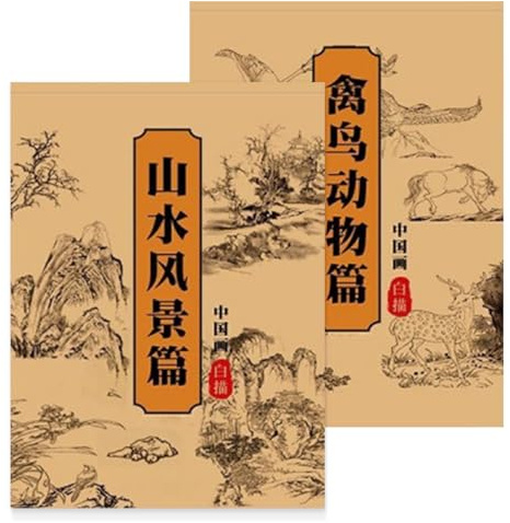 Cuaderno De Práctica De Dibujo - Álbum Para Copiar Dibujos - 2 Piezas Suministros Arte Kit para Principiantes Niños Adolescentes Adultos Estudiantes