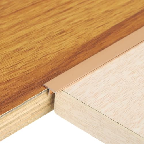 QUARKZMAN 2.9ft x 0.39 Moulure De Transition Pour Sol, Profilé En Alliage D'Aluminium Pour Combler Les Interstices Des Lames De Parquet, Carrelage Et Sols Vinyle, Doré