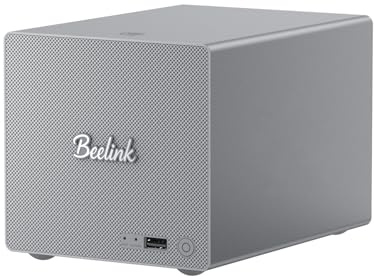 Beelink Mini PC, ME Pro 2 Hard Drive Bays NAS Intel N95 12G LPDDR5 128G M.2 PCIe 3.0 SSD, 3 x M.2 SSD Slots, Dual LAN/File Server/NAS Storage/Network Attached Storage/Private Cloud/Network Storage