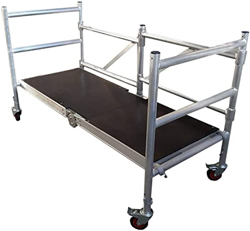 Alumexx Eco Line Quicky - Fahrgerüst - Klappgerüst - Zusammenklappbare Plattform - Zimmergerüst - Innengerüst - 3 Ebenen - Arbeitshöhe 2.30 - 2.60 - 2.90m