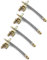 QWORK® Alargador Valvula neumatico, Extensión Válvula Todos Neumáticos con Válvulas Estánda, 18cm, 4 Piezas