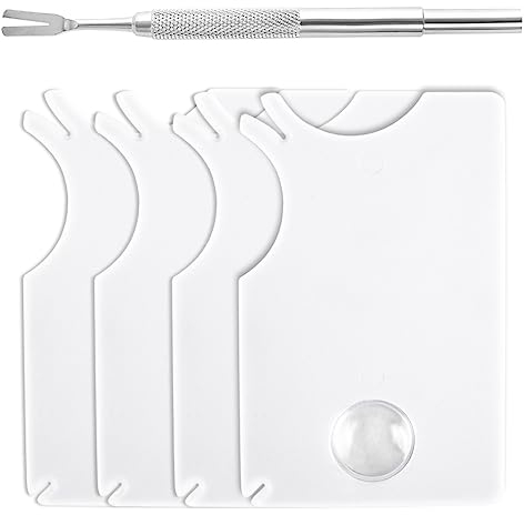 Bubuny Zeckenkarte mit Lupe, 4 Stück Zeckenkarten für Zecken Zeckenkarte für Kinder, Zeckenkarte für Menschen Kinder Hunde Katzen, Schnell Sanft Zecken vom Hunde Katzen Entfernen