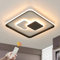 WayLuoung LED Deckenleuchte, Modernes Design, 3000-6000K, Dimmbar mit Fernbedienung, Quadratische Deckenleuchte aus Schwarz weißem Acryl, 28W 40 * 40cm, Wohnzimmer Kinderzimmer Esszimmer Küche Büro