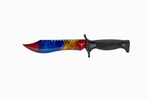 Generisch CSGO CS2 - Marble Fade - Knife Skin Counter-Strike Trainingsmesser Übungsmesser Bowiemesser Fahrtenmesser Outdoor Jagdmesser