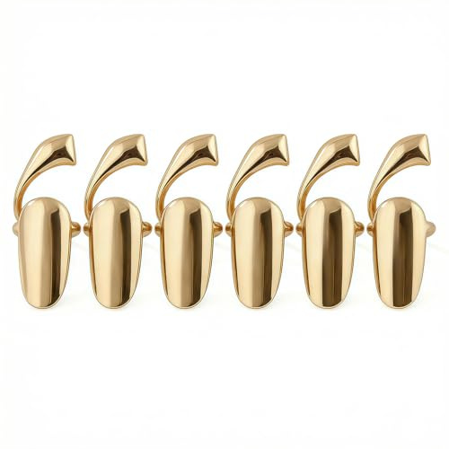 Juego de 6 anillos para uñas para mujer, accesorios para proteger las uñas