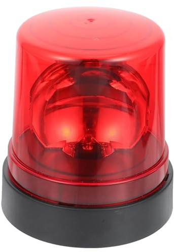 MUSISALY Lámpara LED de Advertencia Roja, Juguete Luces de Baliza Giratorias, Luz Estroboscópica de Emergencia para Juegos de Bomberos, Decoración Temática Infantil