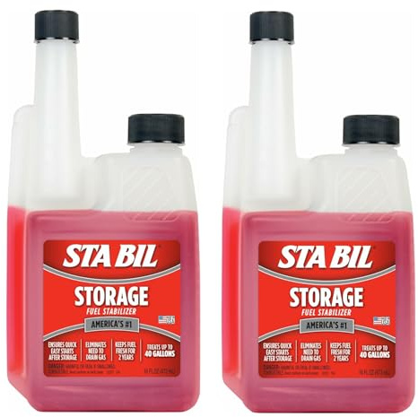 2 x STABIL Storage Fuel Stabiliser | Keeps Fuel Fresh for 24 Months, Prevents Corrosion, Gasoline Treatment Additive that Protects System, Fuel Stabiliser for Storage, 16 oz