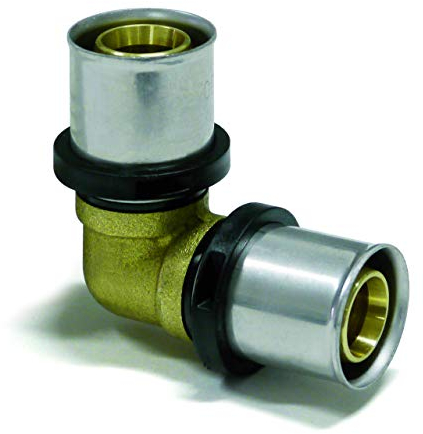 Pipetec Press - Winkel 90° 16x2mm, DVGW, TH Profil, Pressfitting