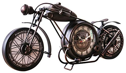 YOUKI Horloge de Bureau silencieuse avec trotteuse, Grands Chiffres sans tic-tac, Fonctionne avec des Piles, Fait à la Main,Pendules de cheminée Pendules murales décoration Vintage