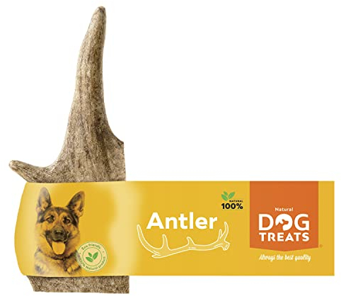 Natural Dog Treats – Corna di Daino 100% Naturale per Cani Piccoli, Osso Masticativo Ecologico e Durevole per la Cura dei Denti – Taglia S